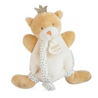 Doudou attache-sucette - Ours petit roi