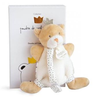 Doudou attache-sucette - Ours petit roi