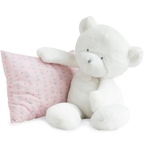 Peluche Le doudou : Doudou ours blanc 50 cm Doudou et Compagnie