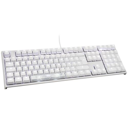 ducky clavier ducky one 2 white edition pbt , mx-silver, blanc noir