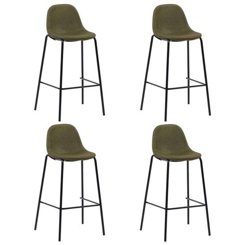 vidaXL Chaises de bar 4 pcs Marron Tissu