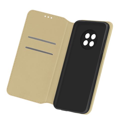 Housse pour Xiaomi Redmi Note 9T 5G Folio Portefeuille Fonction Support Or