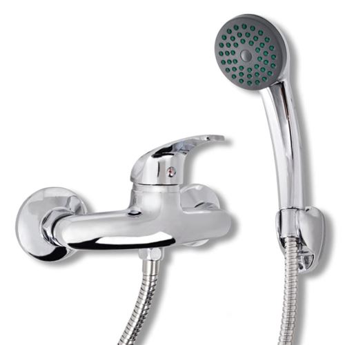 Vidaxl Chrome Douchekraan Set Tweeknops Chroom140831 - Image 1