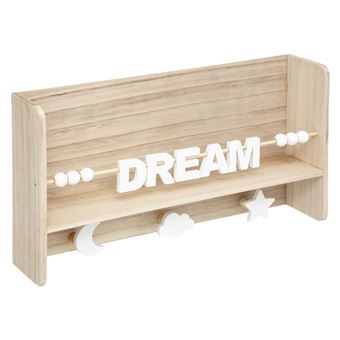 Patère Enfant Atmosphera Soel Motif Arc-en-Ciel | 4 Crochets - Déco Pratique Pour Chambre D'Enfant