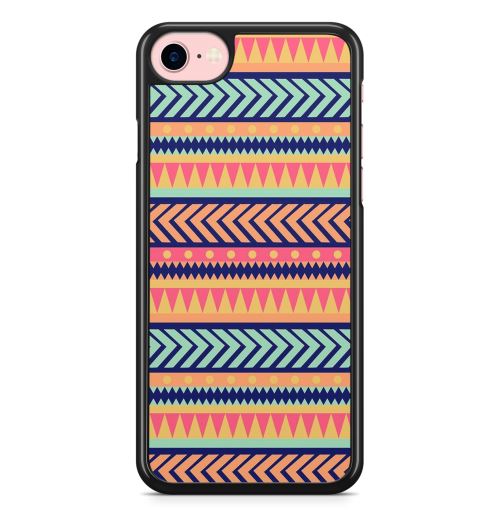 Coque Fifrelin pour iPhone 7 PLUS et iPhone 8 PLUS Motif azteque Orange Rouge