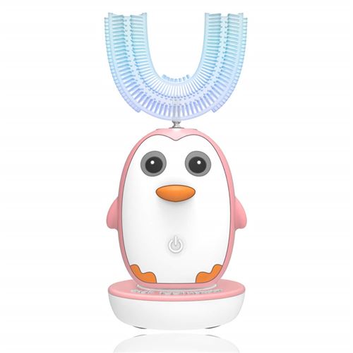 Brosse à dents électrique d’enfant ,1500 rpm , IPX7,3 Vitesses Sonique,110*59.3mm -Rose