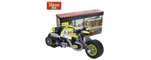 Bloc de construction jouets sauter haut moto tout-terrain vert 58408