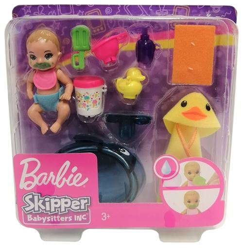 GHV84 Barbie Skipper Babysitter Inc Dolls Baby with Bathtub and Accessories Playset