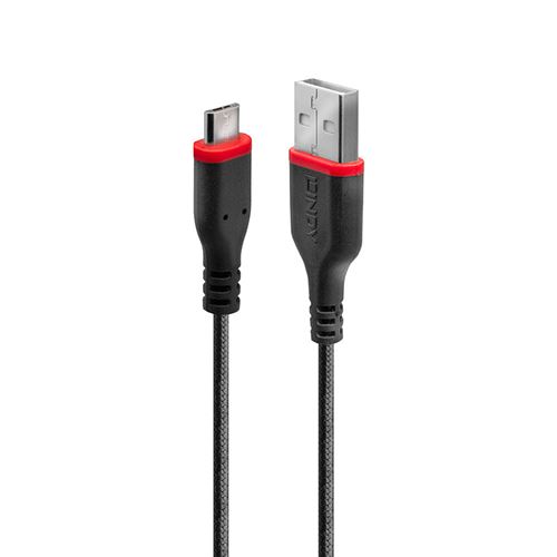 LINDY Câble de charge haute résistance USB Type A vers Micro-B, 3A, 1m
