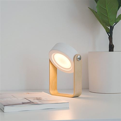 Lampe de bureau LED - Sans fil, 2h30 d'autonomie, blanc