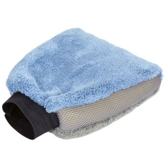 Protecton gant de lavage microfibre 27 x 18 x 4,5 cm bleu/gris -  Accessoires de nettoyage - Achat & prix