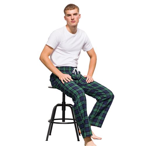 Skinnifit Pantalon de pyjama en tartan Homme M Bleu marine