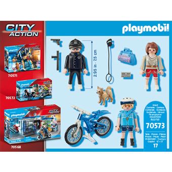 Playmobil Les policiers 70573 Police Policière et voleur
