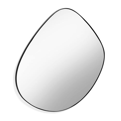 Miroir 90 cm en métal noir APOLO