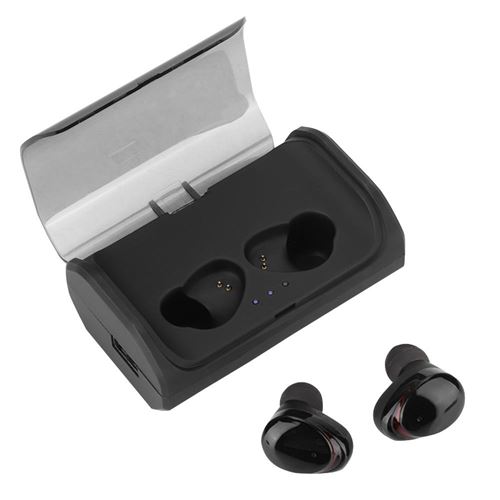 TWS-T8 Ecouteur sans fil Bluetooth 5.0 Headset Écouteur universels avec boîtier de charge Noir