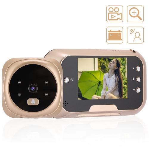 Sonnette vidéo 3.0 sans fil vision nocturne caméra Or