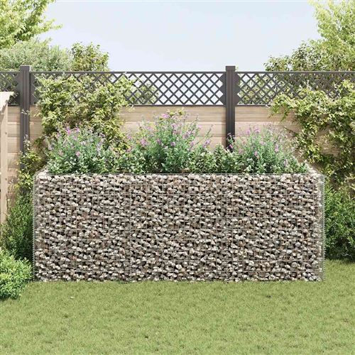 Vidaxl jardini&egrave;re &agrave; gabion acier 270 x 90 x 100 cm 142554