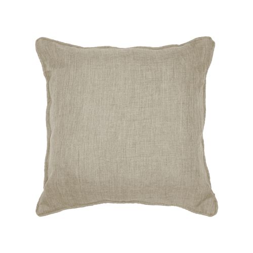 Coussin passepoil 40 x 40 cm chambray uni newton Beige