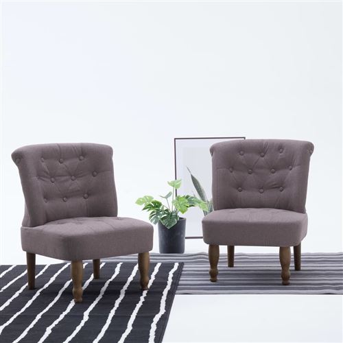 Chaise française Taupe Tissu
