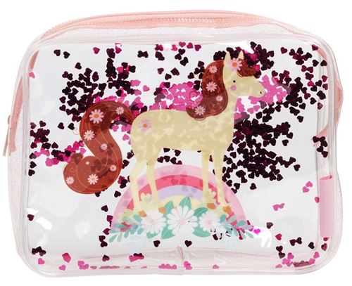 Little Lovely trousse de toilette Chevaux filles 1,5 litre PVC rose