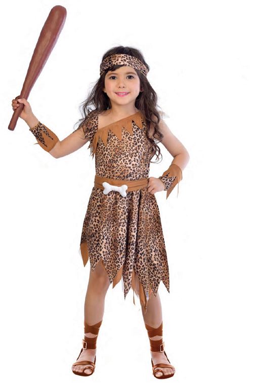 Amscan costume Fille primitive brune 3 pièces 6-8 ans