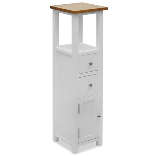 vidaXL Ladekast hoog 26x26x94 cm massief eikenhout