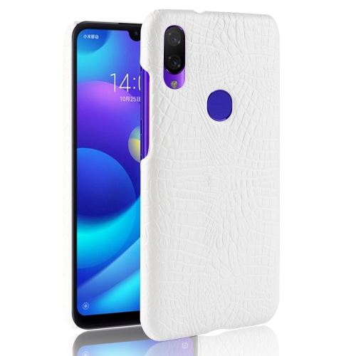 Etui en PU crocodile dur blanc pour votre Xiaomi Redmi Note 7