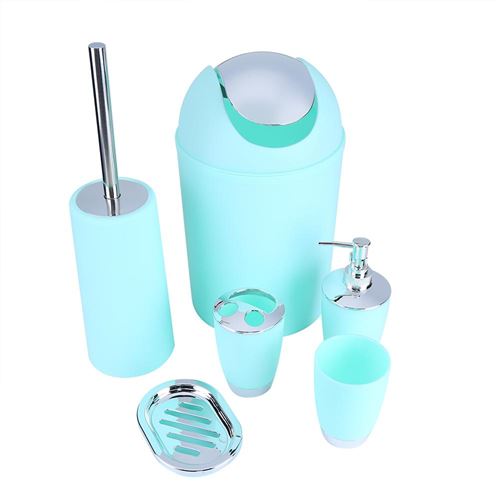Accessoire salle de bains poubelle porte-savon distributeur gobelet porte-brosse à dents