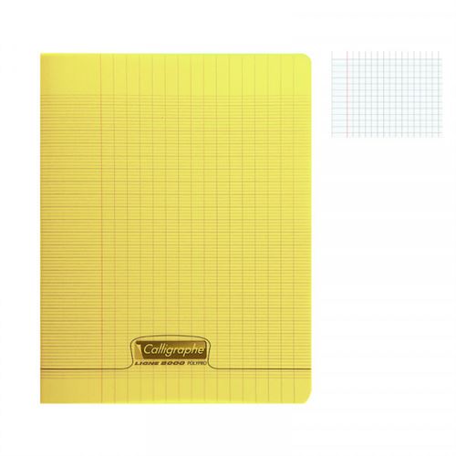 Cahier - 17X22(Cm) - Grands Carreaux - 96 Pages - Couverture En Polypro - Sans Spirale - Clairefontaine - Calligraphe