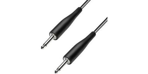 Câble instrument Paccs 2X J6.35mm 9M Noir Câble jack noir Jack 6,3 mm/jack 6,3 mm