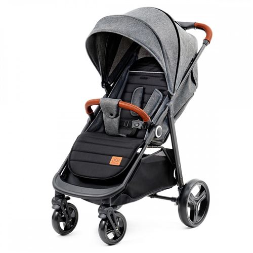 Poussette GRANDE maniable pliante confortable de 0 à 15 kg été hiver Gris