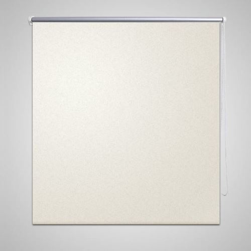 Store Occultant Thermique Réglable avec Mécanisme à Chaîne et Rouleau 100 x 230 cm Crème
