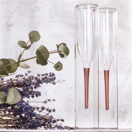 Paire de verres double paroi design Flûte