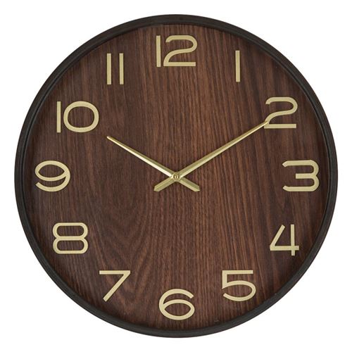Horloge D38 Ivana bois foncé Atmosphera