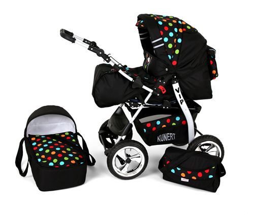 Poussette / Landau combiné 2en1 multifonctions bébé enfant 0-36m avec équipement Roues en caoutchouc Volver