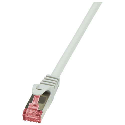 LogiLink PrimeLine - Cordon de raccordement - RJ-45 (M) pour RJ-45 (M) - 50 m - SFTP, PiMF - CAT 6 - sans halogène, moulé, sans crochet - gris
