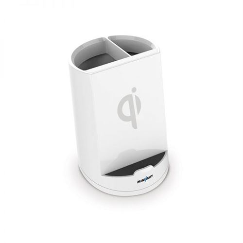 miniBatt PowerCUP - Porte-crayon + chargeur wireless Qi - Col.: Blanc