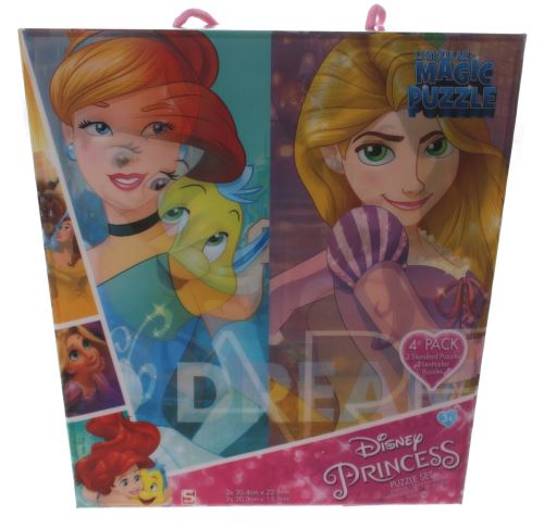 Sambro 3D Puzzle Princesse 4 x 24 bits de rose