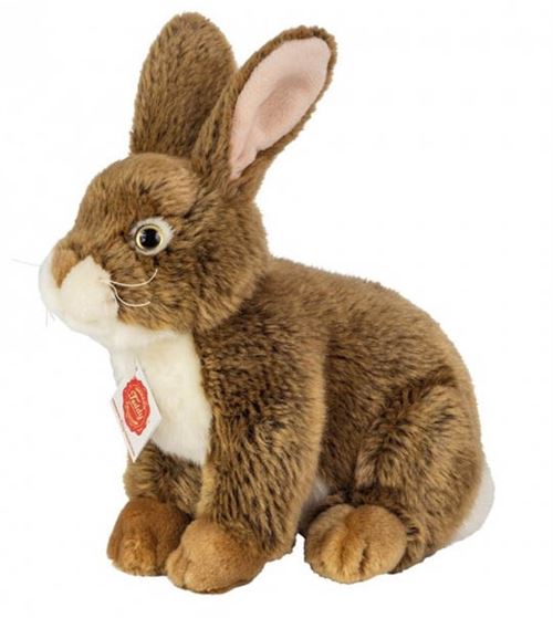 Peluche lapin marron assis Hermann 25 cm