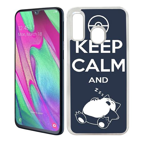 Coque pour Samsung Galaxy A40 -  Pokémon Ronflex Keep Calm