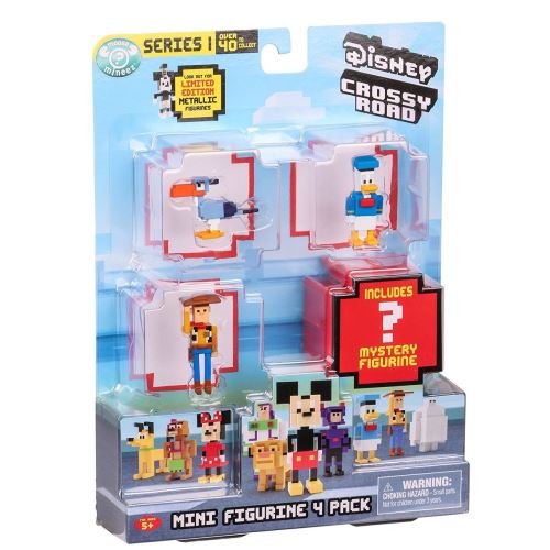 Lot de 4 figurines Disney Crossy Road - Série 1 - Un seul hasard