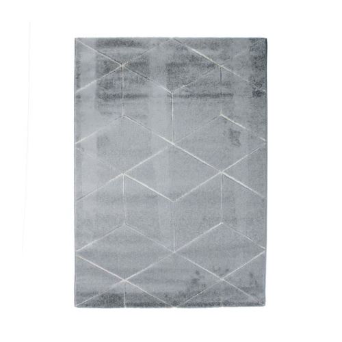 DIAMS Tapis de salon - 120 x 170 cm - Polypropylene - Gris clair