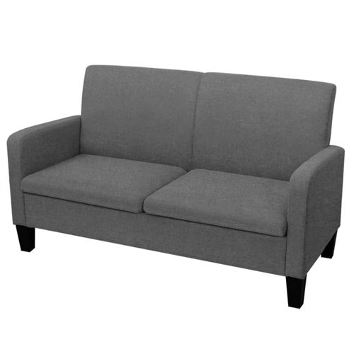 vidaXL Canapé à 2 places 135 x 65 x 76 cm Gris foncé