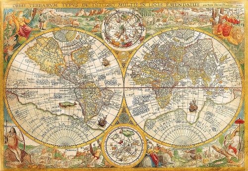 Puzzle Vieille Carte Du Monde 2000 Pieces Collection Pays Clementoni 32557 - vue 4