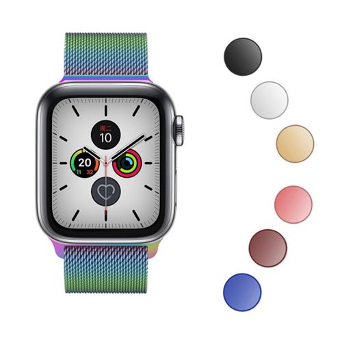 Remplacement de bracelet magnétique en maille pour Apple Watch 38/40mm-coloré