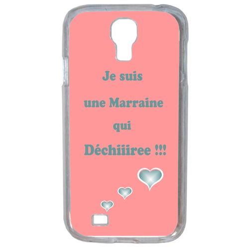 Coque Marraine Vieux Rose Et Bleu Compatible Samsung Galaxy S4 Transparent