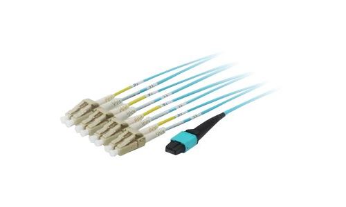 Equip mtp lc 50 125?m 10m 10m mtp 4x lc cyan câble de fibre optique (25556607)