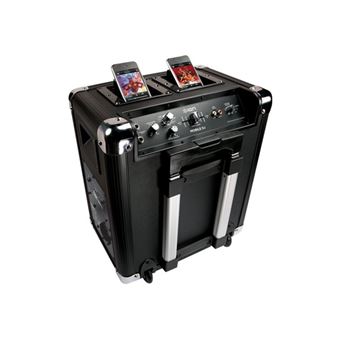 ION Audio MOBILE DJ - Support de haut-parleur - avec station d'accueil d'Apple double - pour utilisation mobile - 15 Watt - 2 voies - blanc