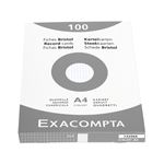EXACOMPTA Fiches bristol, A4, quadrillé, blanc