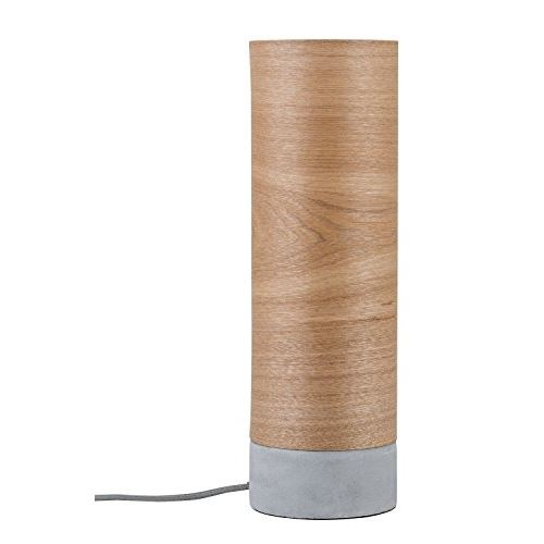 Paulmann 79664 neordic skadi lampe de table e14 bois gris 230 v max. 1 x 20 w bois béton